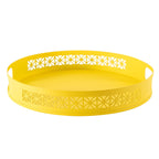 Breeze Block Metal Serving Tray Round - Lemon - Che Cose Belle