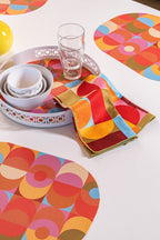Breeze Block Metal Serving Tray Round - White - Che Cose Belle