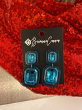 Brianna Cannon- Blue Crystal Drop Earrings - Che Cose Belle