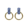 Brianna Cannon - Blue Crystal & Gold Knocker Earrings - Che Cose Belle