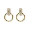 Brianna Cannon - Clear Crystal & Gold Knocker Earrings - Che Cose Belle