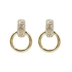 Brianna Cannon - Clear Crystal & Gold Knocker Earrings - Che Cose Belle