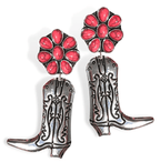 Brianna Cannon - Let's Go Girls Boot Earrings in Pink - Che Cose Belle