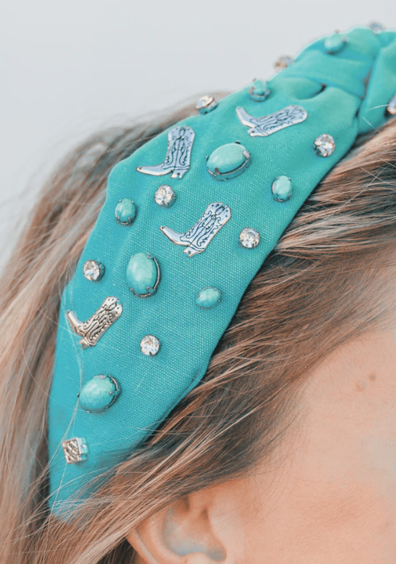 Brianna Cannon - Let's Go Girls Turquoise Boot Headband - Che Cose Belle
