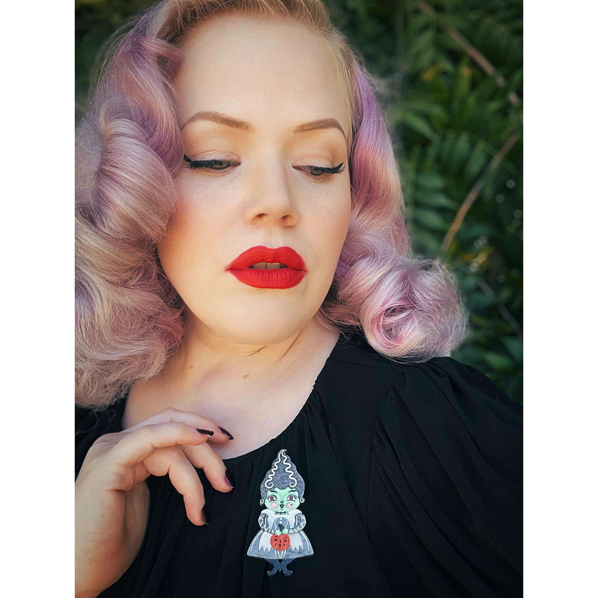 Bride of Frankenstomp Brooch by Lipstick & Chrome x Johanna Parker - Che Cose Belle