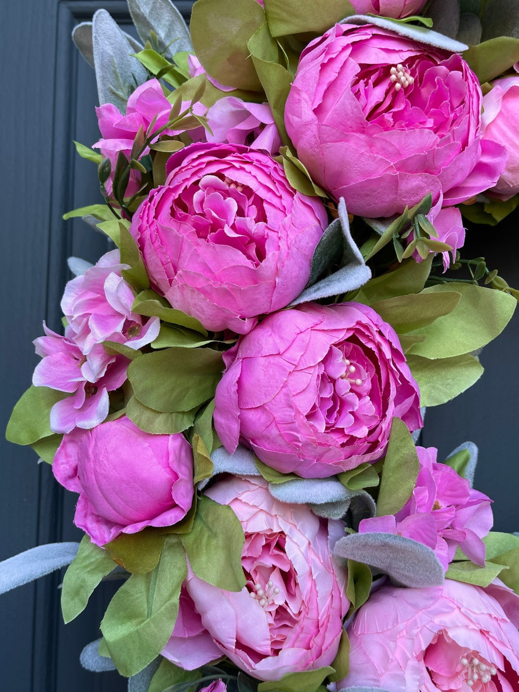 Bright Pink Peony Spring Wreath - Che Cose Belle