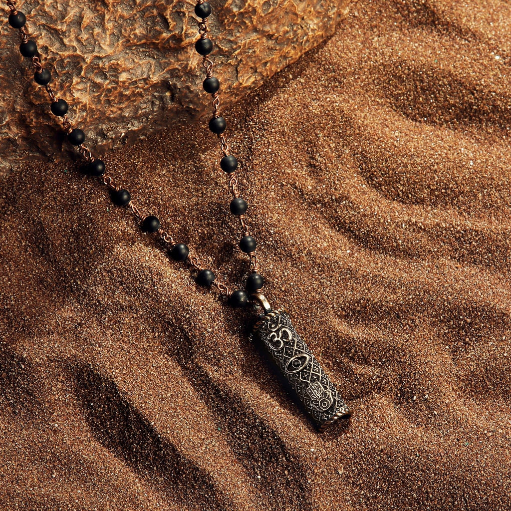 Brilliant Spirit - Matte Onyx Triple Protection Necklace - Che Cose Belle