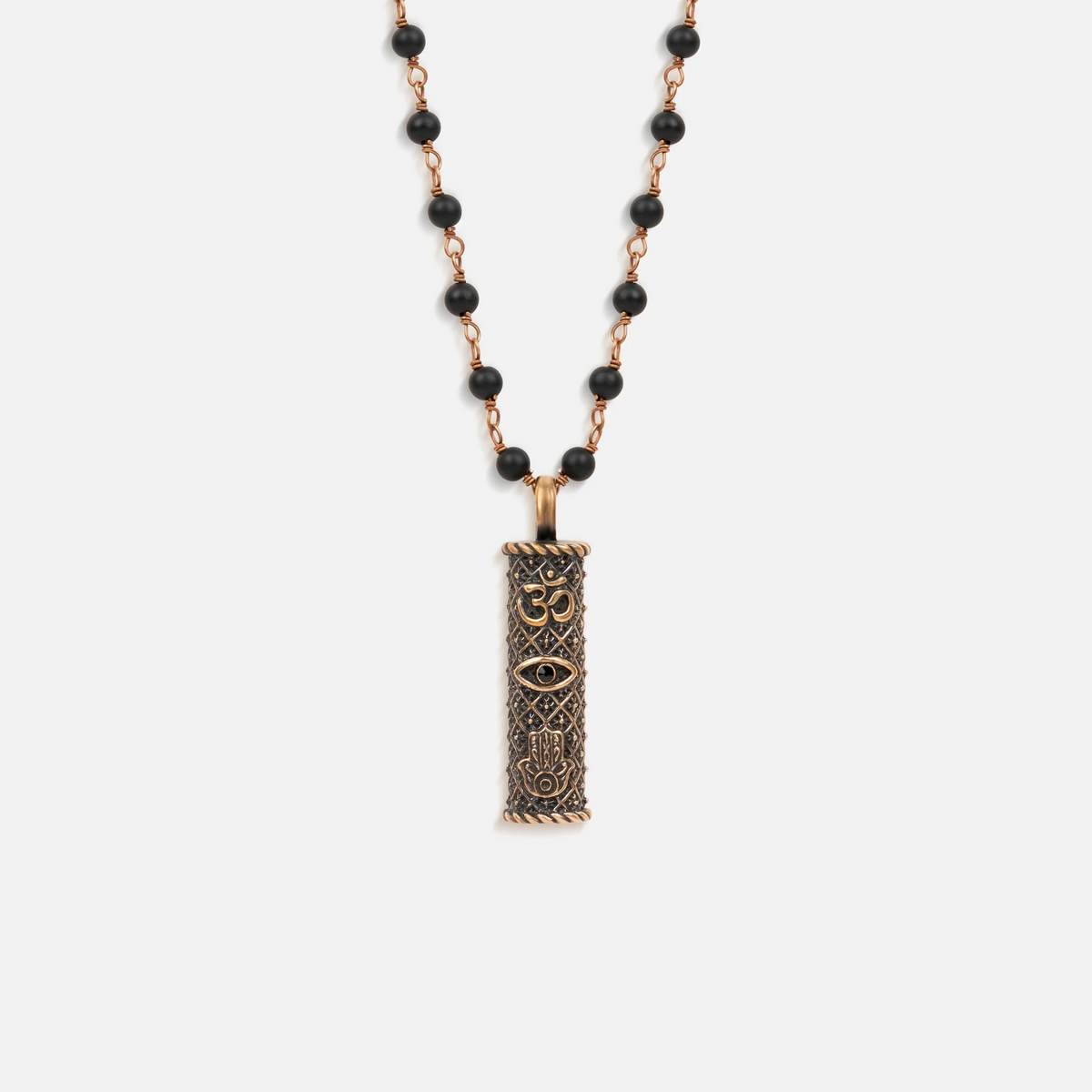 Brilliant Spirit - Matte Onyx Triple Protection Necklace - Che Cose Belle