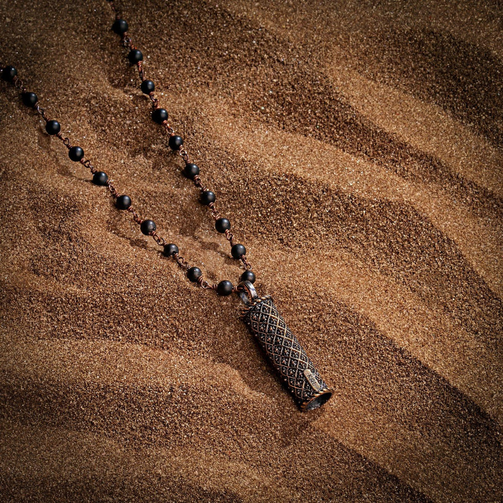 Brilliant Spirit - Matte Onyx Triple Protection Necklace - Che Cose Belle