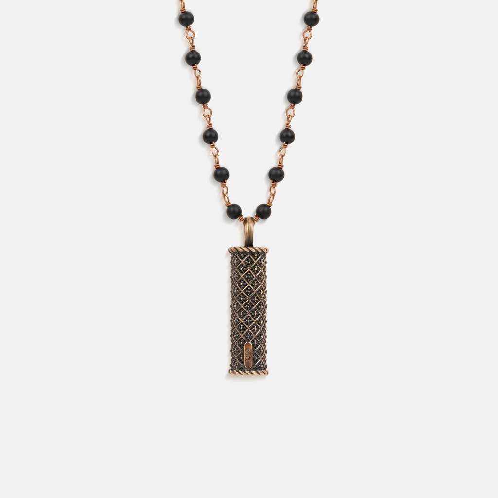 Brilliant Spirit - Matte Onyx Triple Protection Necklace - Che Cose Belle