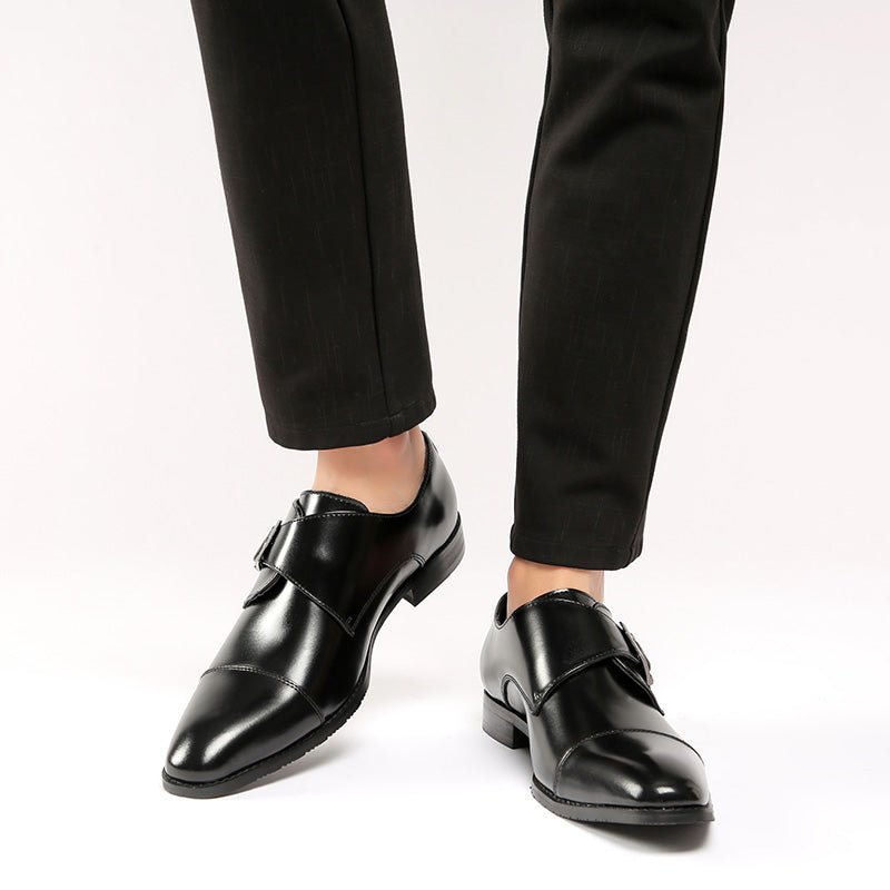 British Style Monk Strap Leather Shoes Men's - Che Cose Belle