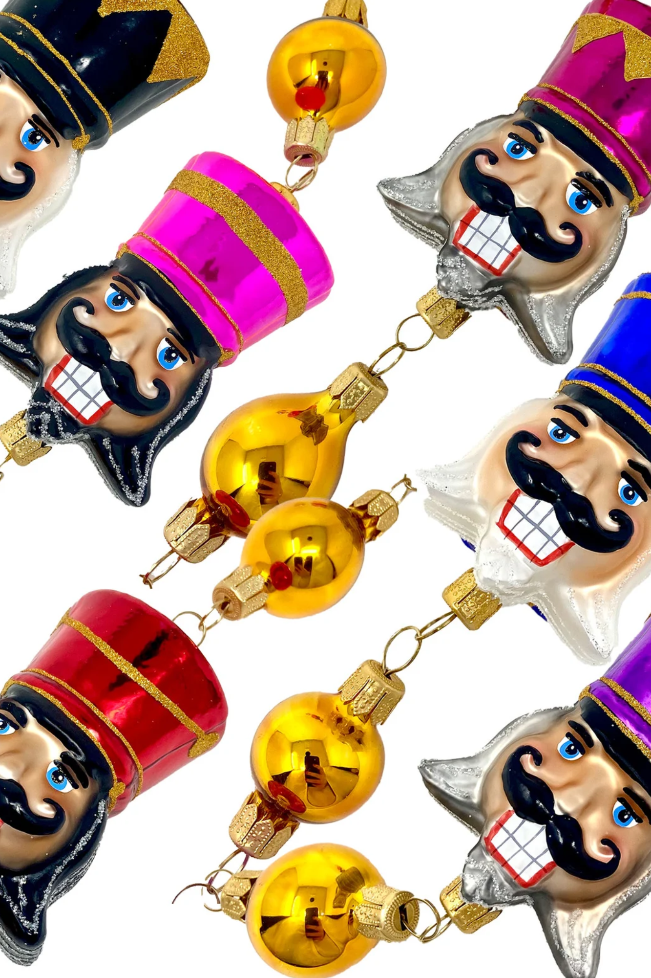 Broadway Nutcracker Glass Tree Garland - Che Cose Belle