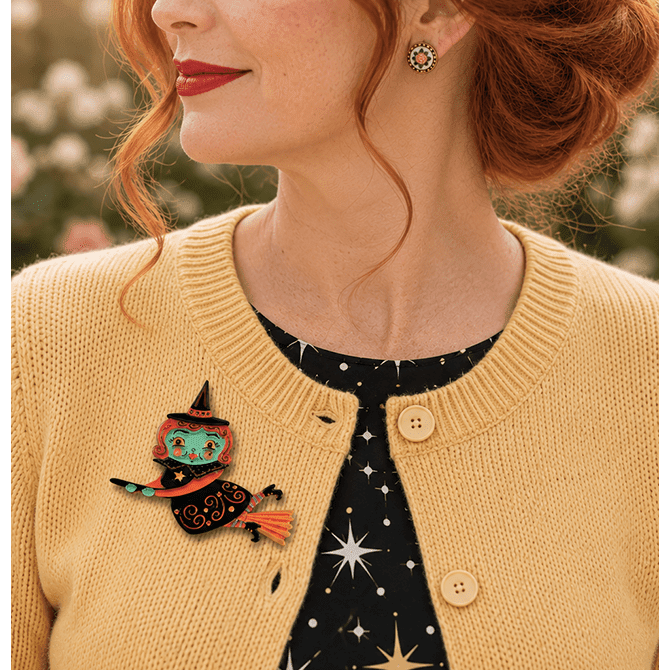 Broomhilda Brooch by Johanna Parker x Lipstick & Chrome - Che Cose Belle