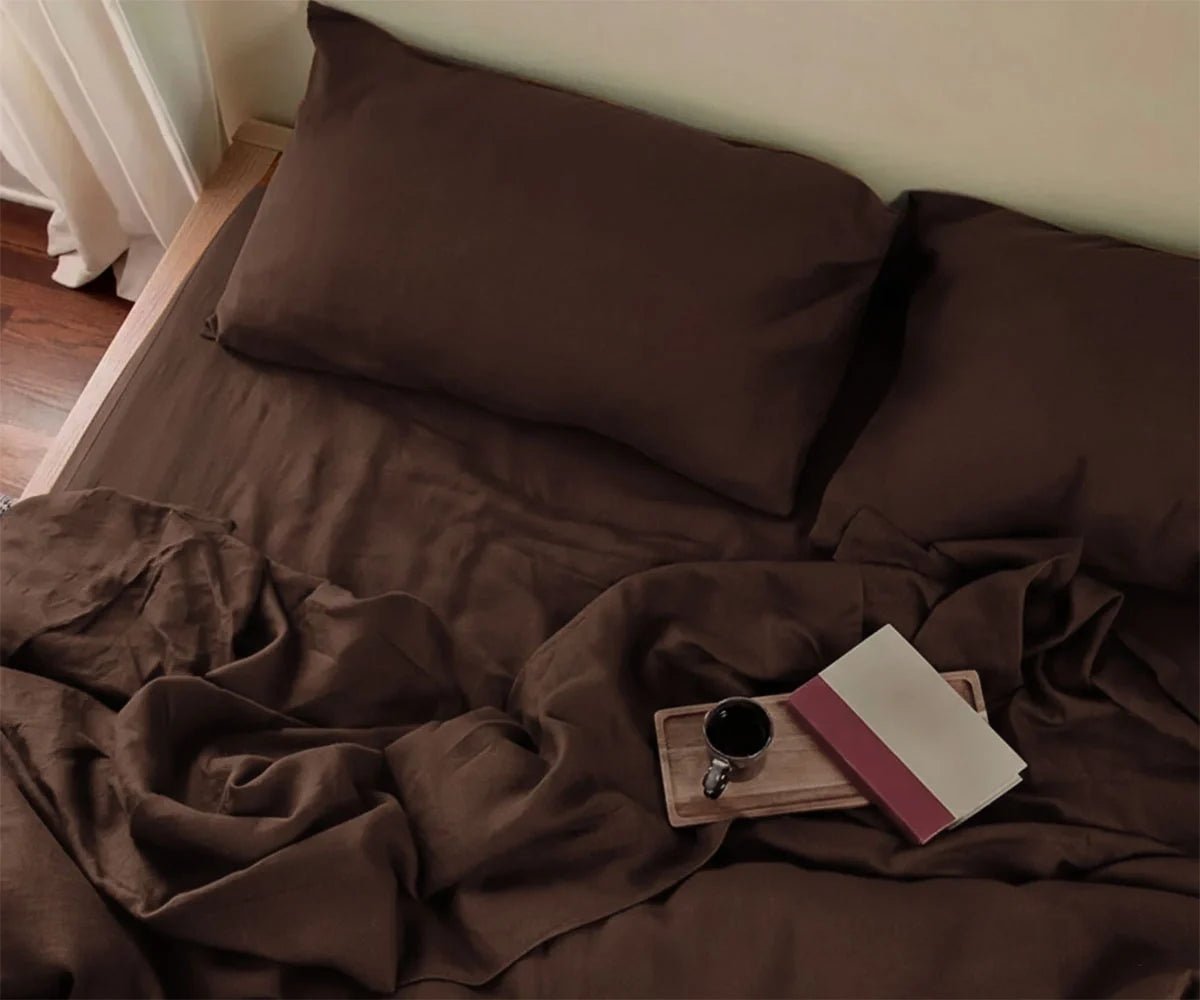 Brown Linen Sheet Set - Che Cose Belle