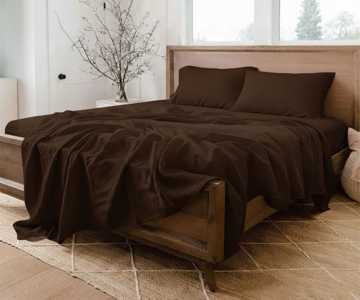 Brown Linen Sheet Set - Che Cose Belle