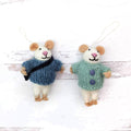 Bruno and Milo Mouse Eco Ornament - Set of 2 - Che Cose Belle