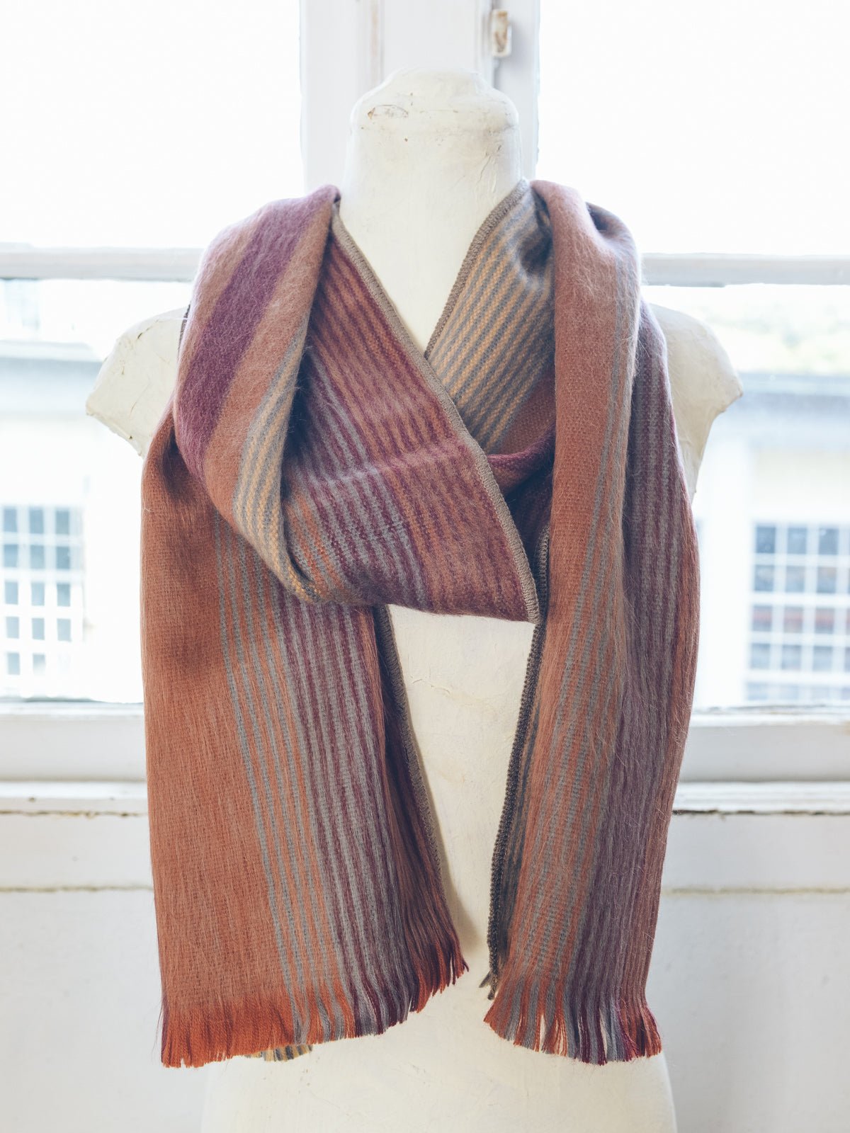 Brushed Alpaca Striped Scarf - Che Cose Belle