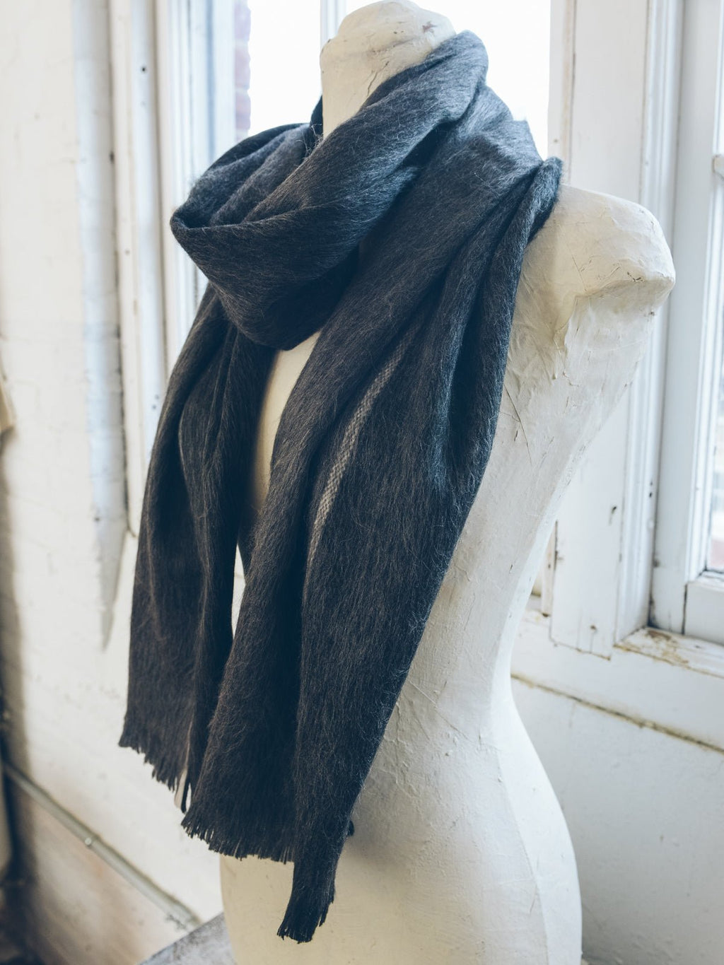 Brushed Alpaca Striped Scarf - Che Cose Belle