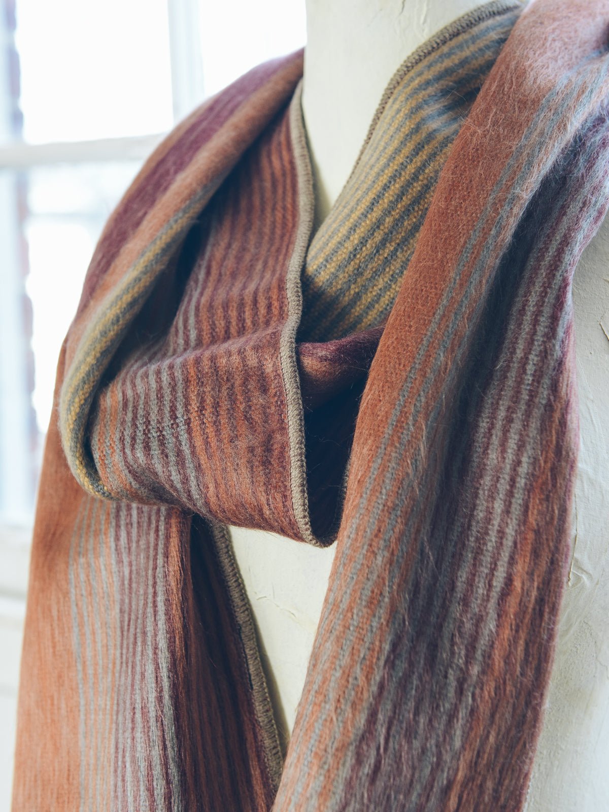 Brushed Alpaca Striped Scarf - Che Cose Belle