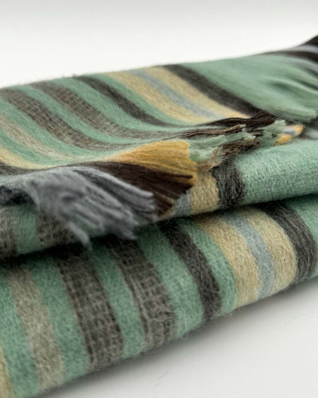 Brushed Alpaca Striped Scarf - Che Cose Belle