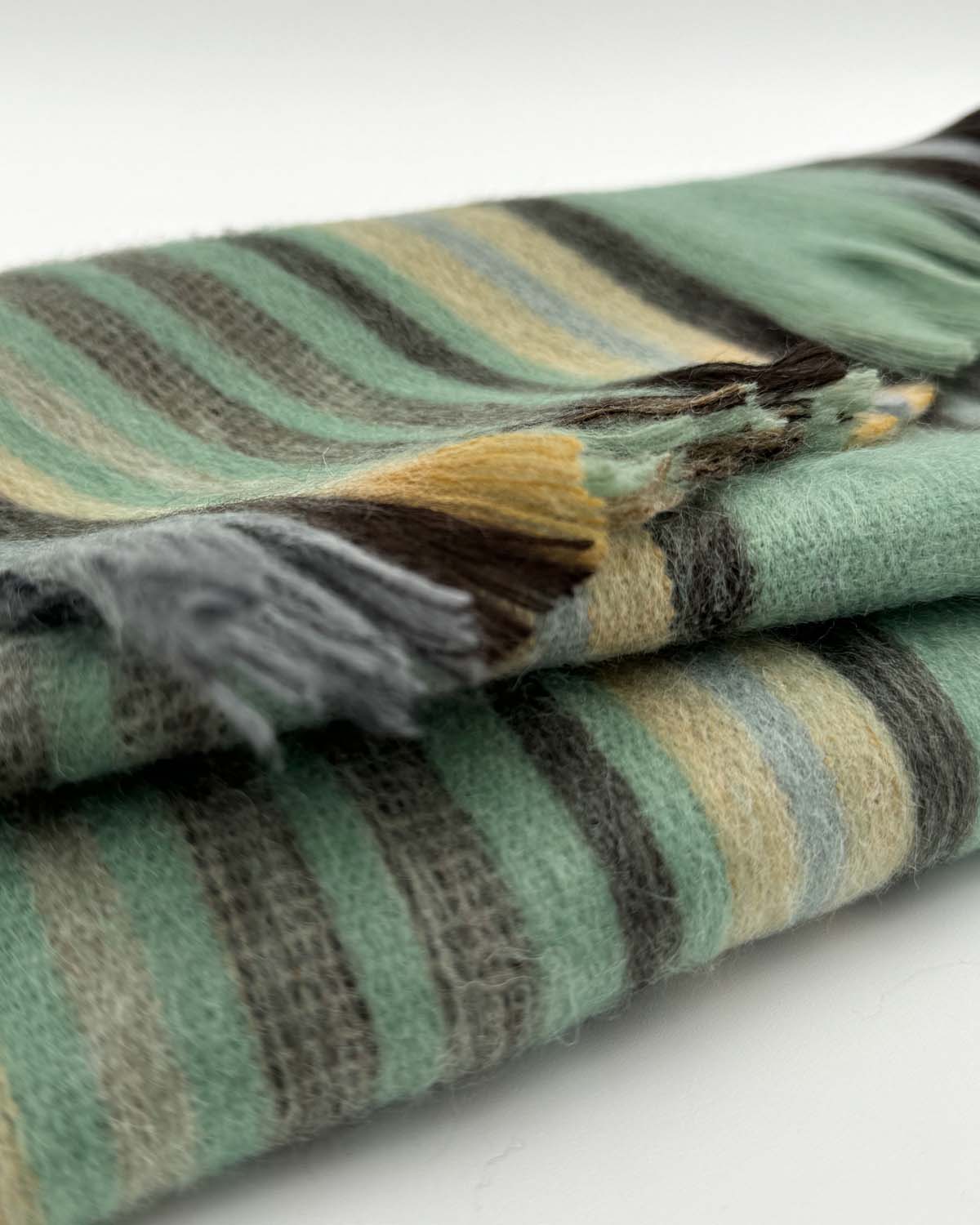 Brushed Alpaca Striped Scarf - Che Cose Belle