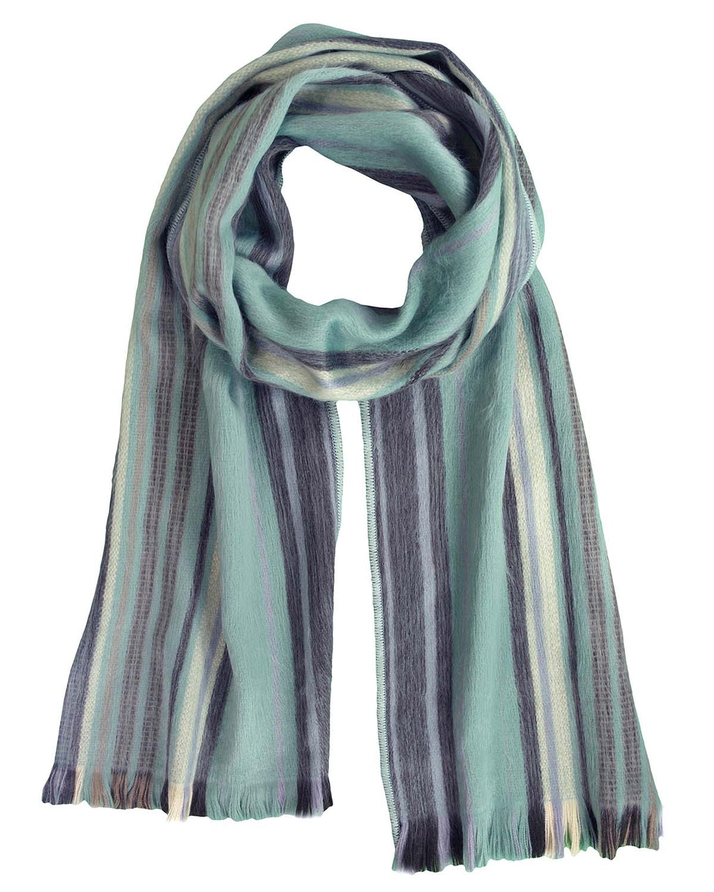 Brushed Alpaca Striped Scarf - Che Cose Belle