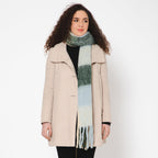 Brushed Checkered Print Scarf - Beige Olive - Che Cose Belle