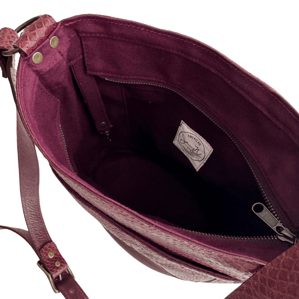 Bucket Bag in Snake Skin Embossed Leather, Mulberry, RTS - Che Cose Belle