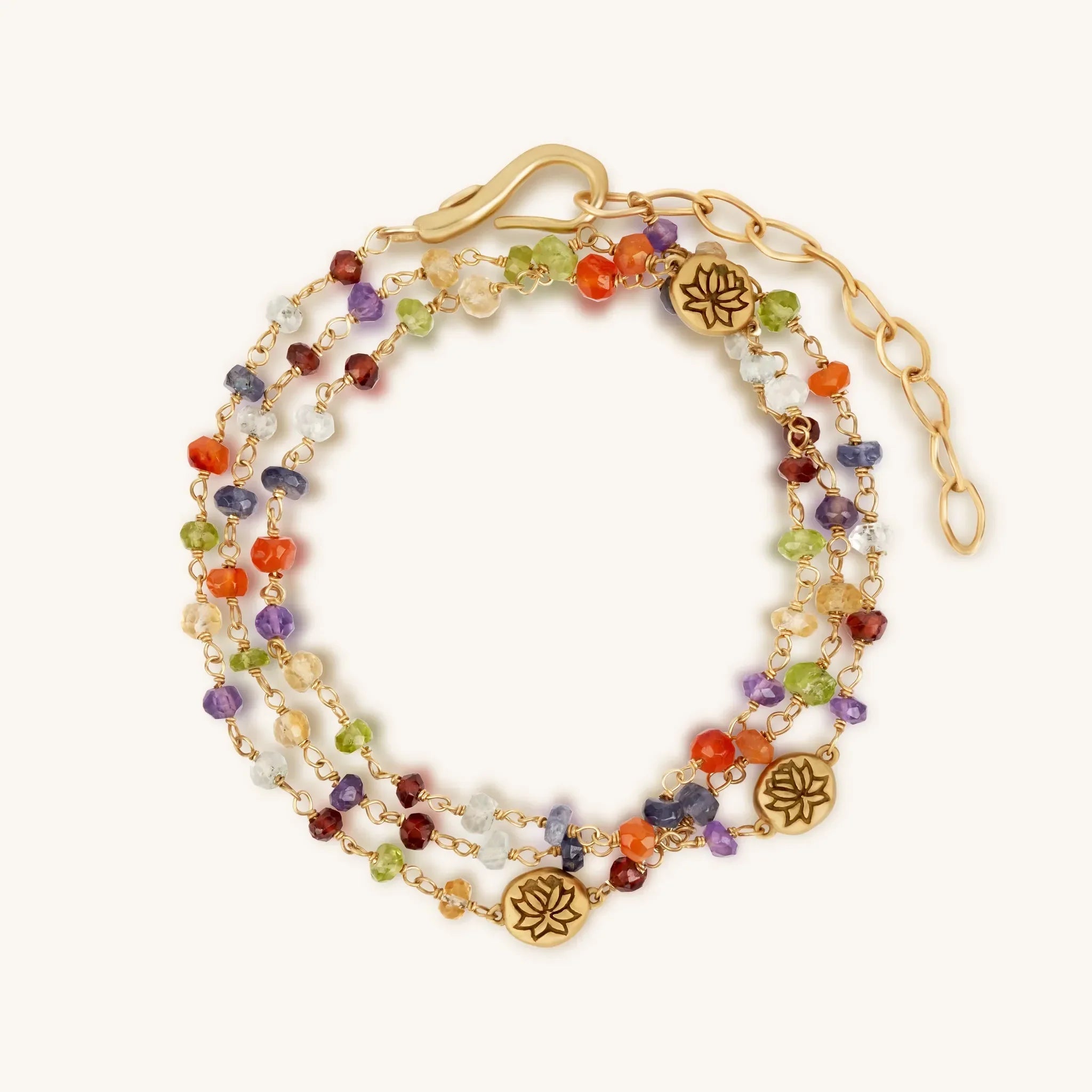 Budding Life - Lotus Multi Stone Chakra Wrap - Che Cose Belle