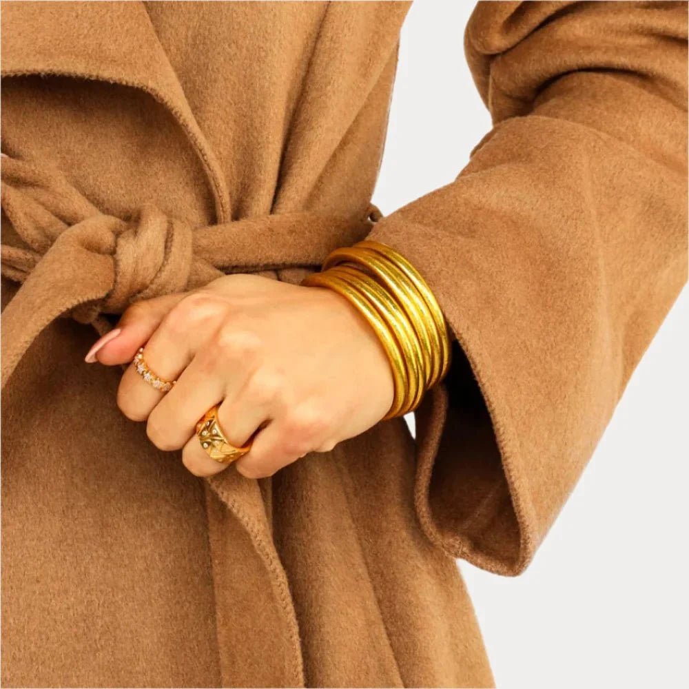 Budhagirl Gold All Weather Bangles® (Set of 6) - Serenity Prayer - Che Cose Belle