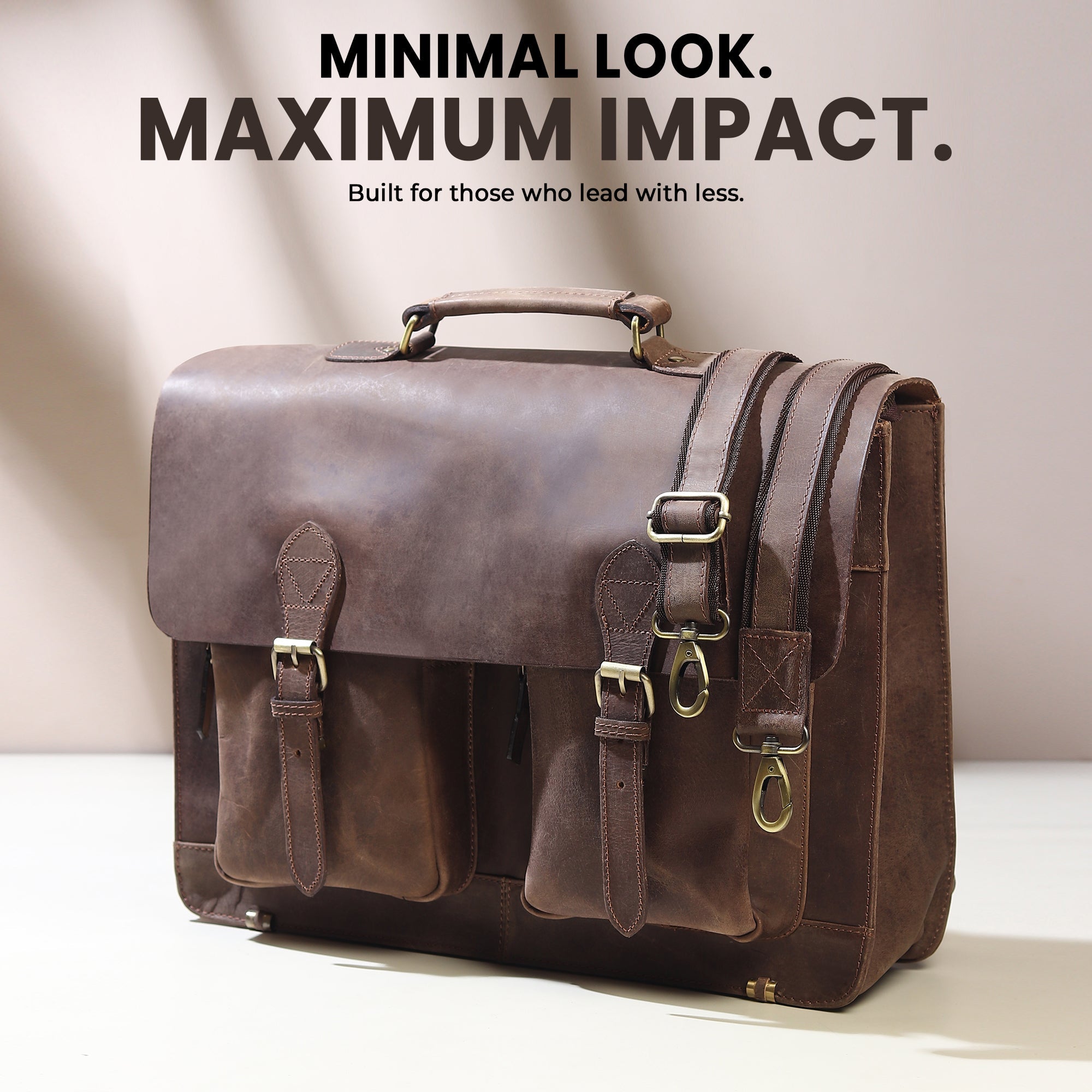 Buffalo Leather Messenger Bag - Che Cose Belle
