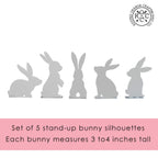 Bunny Poses Mini Silhouette Set - Adorable Stand - Up Bunny Set – Perfect for Easter & Spring! - Che Cose Belle