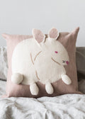 Bunny Rabbit Blush Wool Throw Pillow - Che Cose Belle