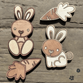 Bunny Wood Magnet Set - Che Cose Belle