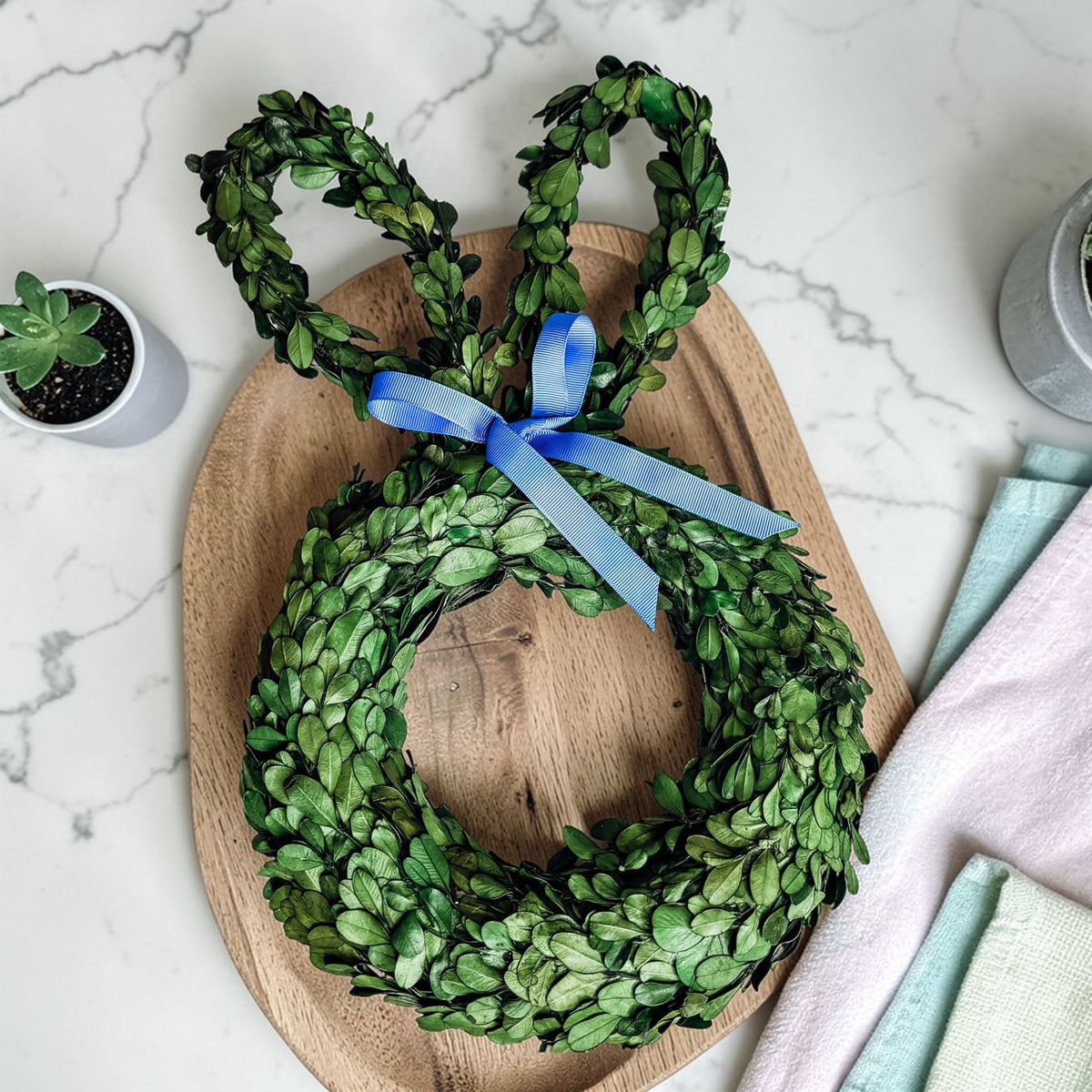 Bunny Wreath Boxwood - Che Cose Belle