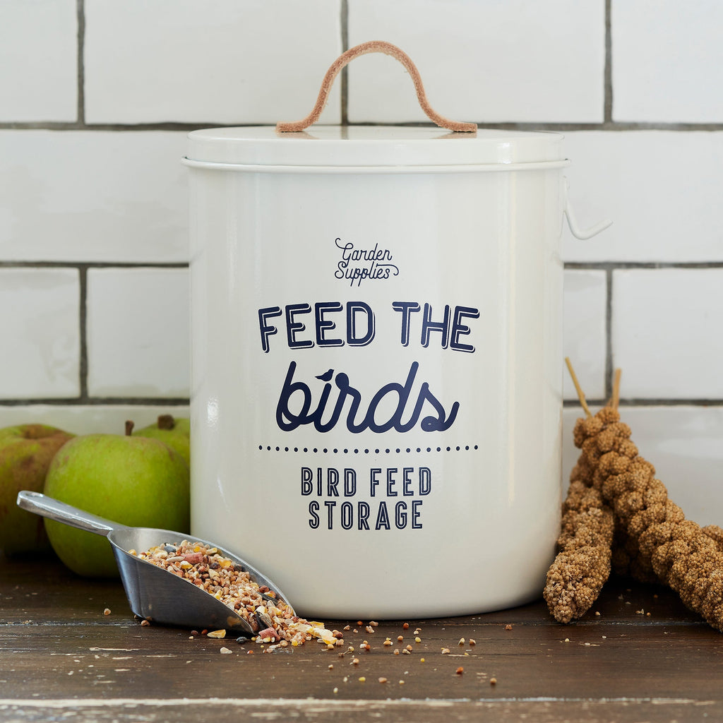 Burgon & Ball® Feed the Birds Tin, Stone - Che Cose Belle