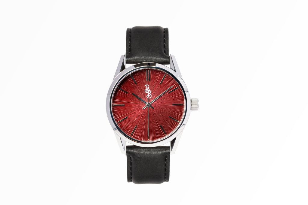 Burgundy Sunburst Watch - Che Cose Belle