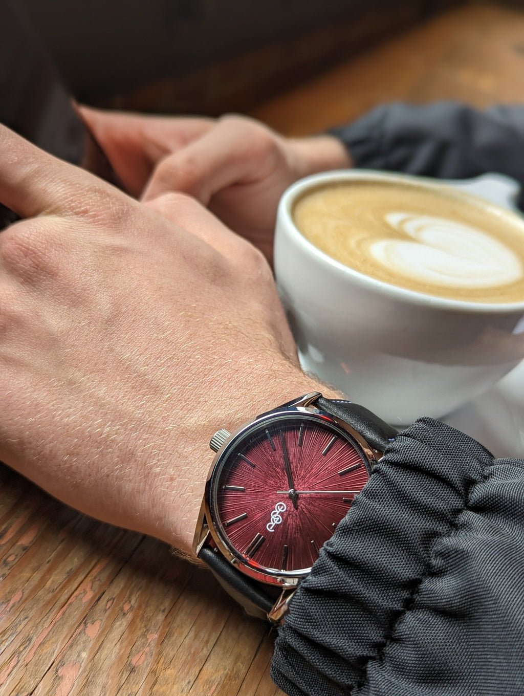 Burgundy Sunburst Watch - Che Cose Belle