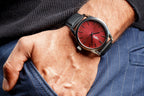 Burgundy Sunburst Watch - Che Cose Belle