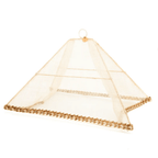 Buri Abaca Foldable Food Cover with Palm Leaf Trim - Che Cose Belle
