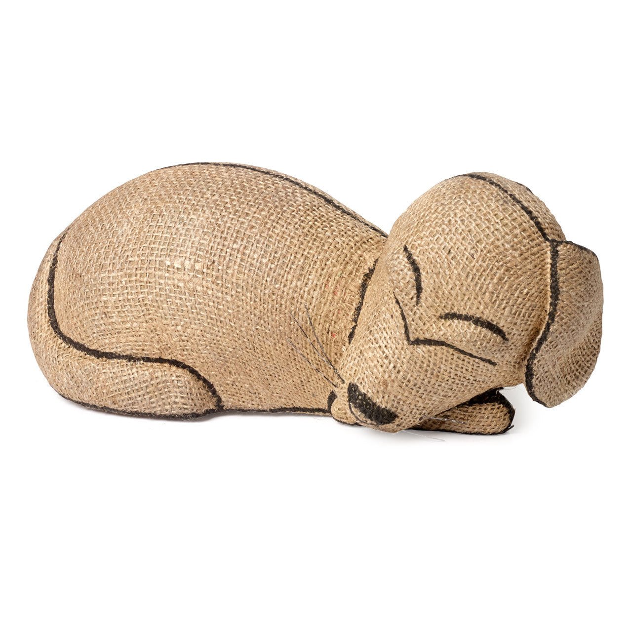 Burlap Dog Door Stop Arcadia Home - Che Cose Belle