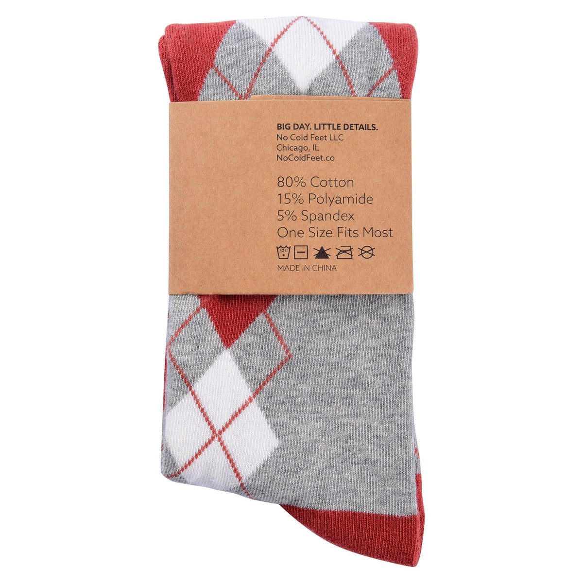 Burnt Orange Argyle Socks - Che Cose Belle