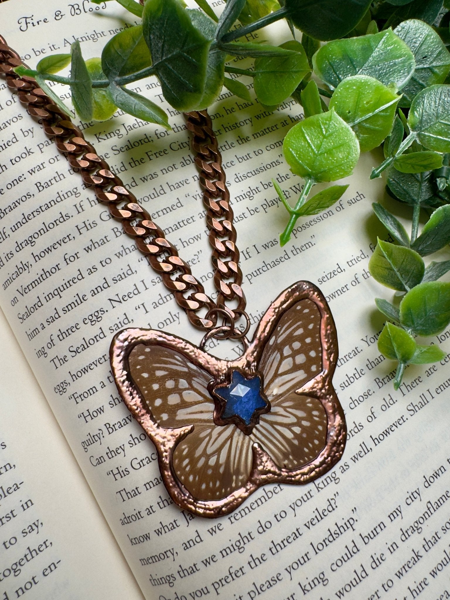 Butterfly and Labradorite Necklace - Che Cose Belle