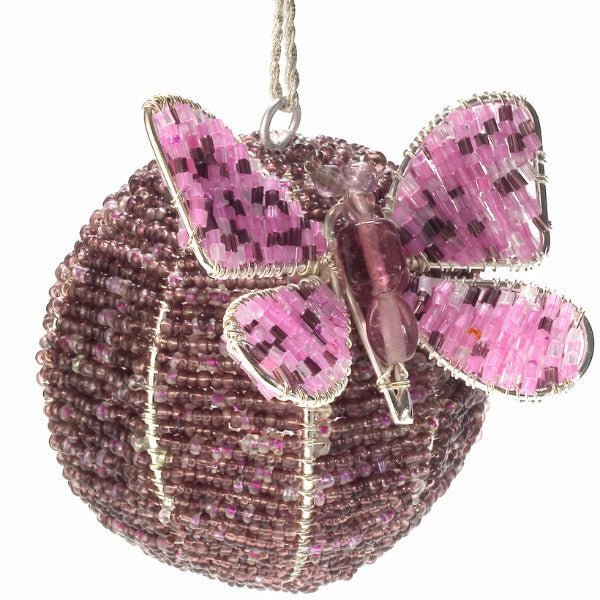 Butterfly Ball Ornament Pink and Purple Arcadia Home - Che Cose Belle