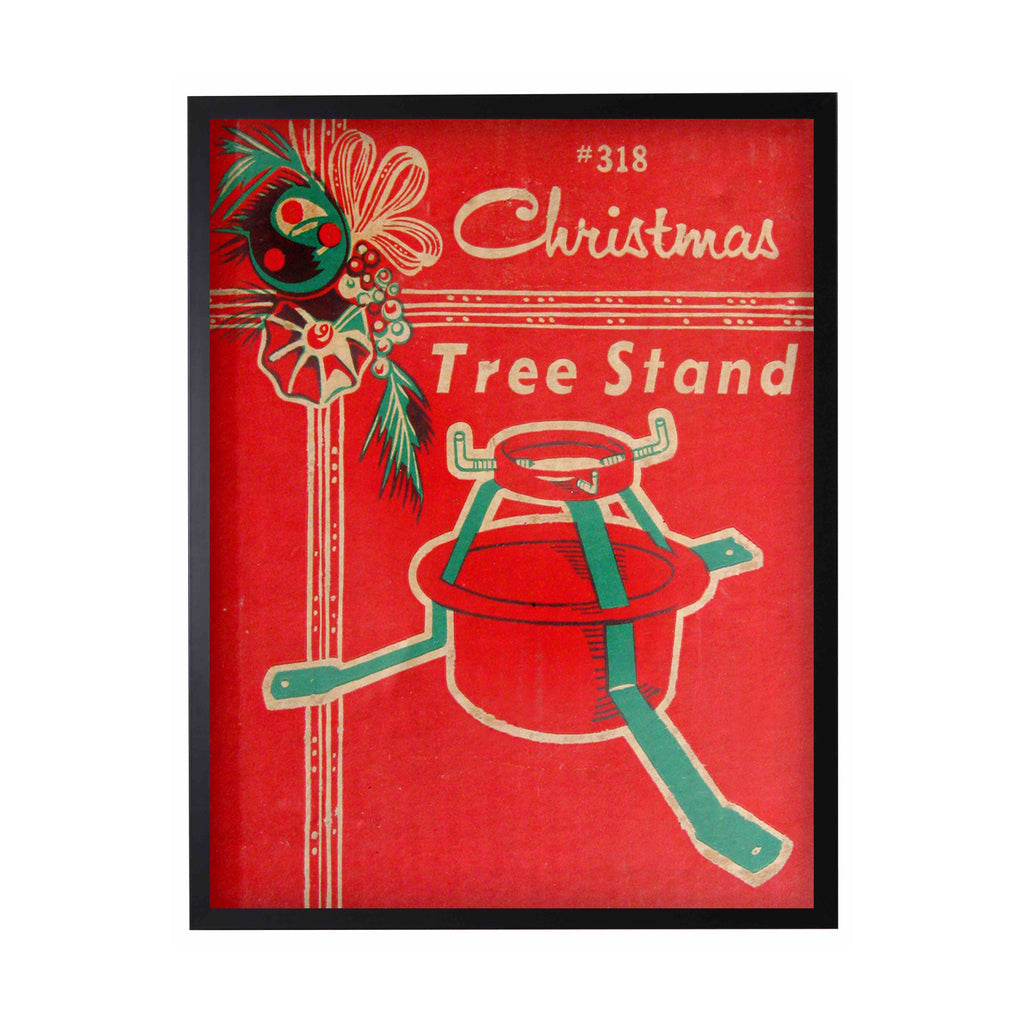 Vintage Tree Stand Christmas Poster