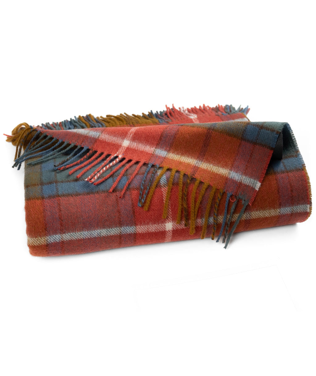 Highland Tartan Tweed Merino Wool Throw - Antique Buchanan