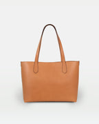 Elba medium size structured tote in vegetable-tanned leather