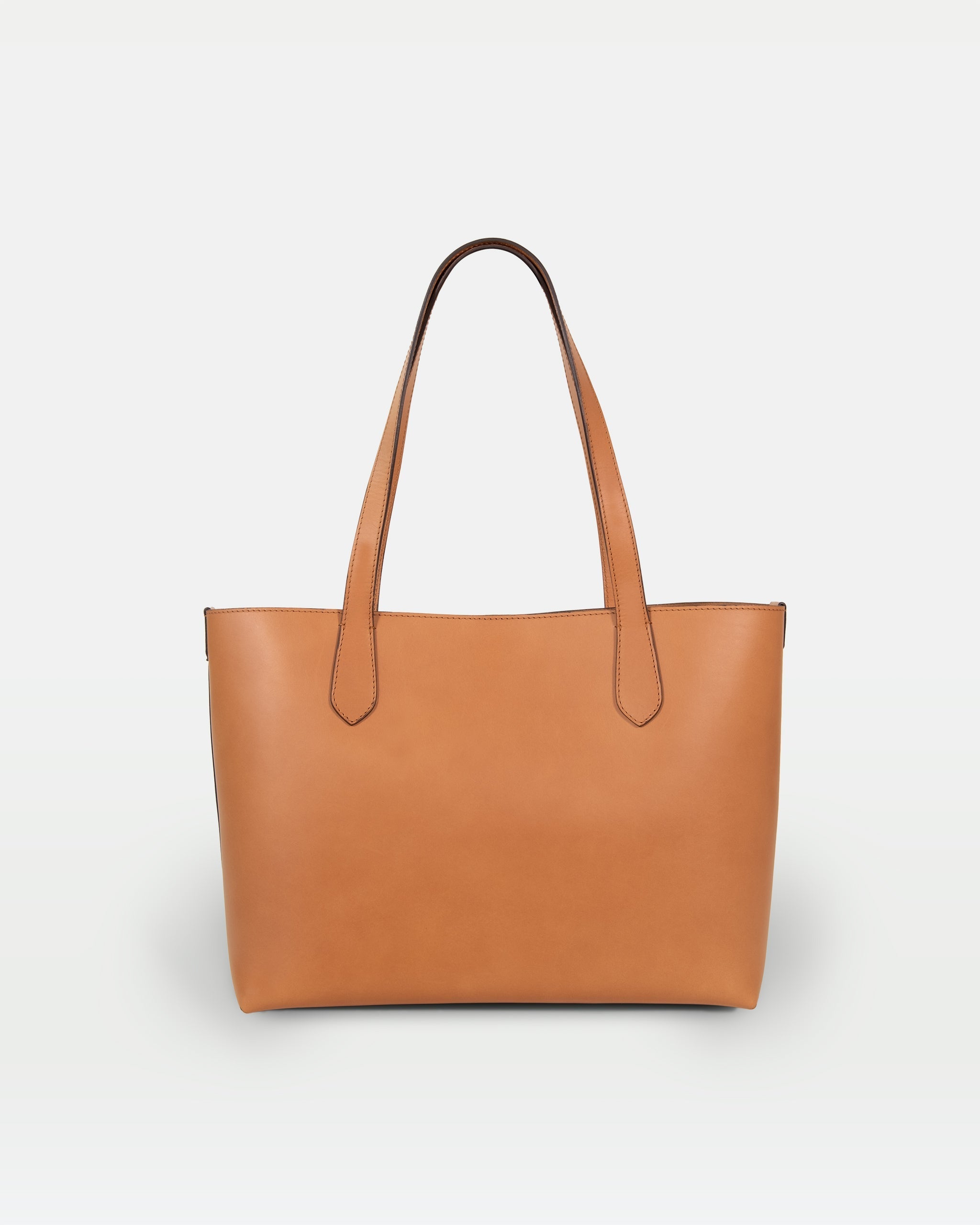 Elba medium size structured tote in vegetable-tanned leather