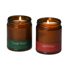 Fresh Woods + Holidays Holiday Duo — 2-Piece Christmas Soy Blend Candle Set