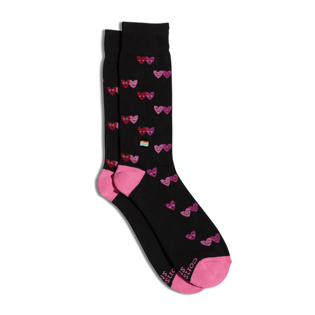 Socks that Save LGBTQ Lives (Black Hearts)